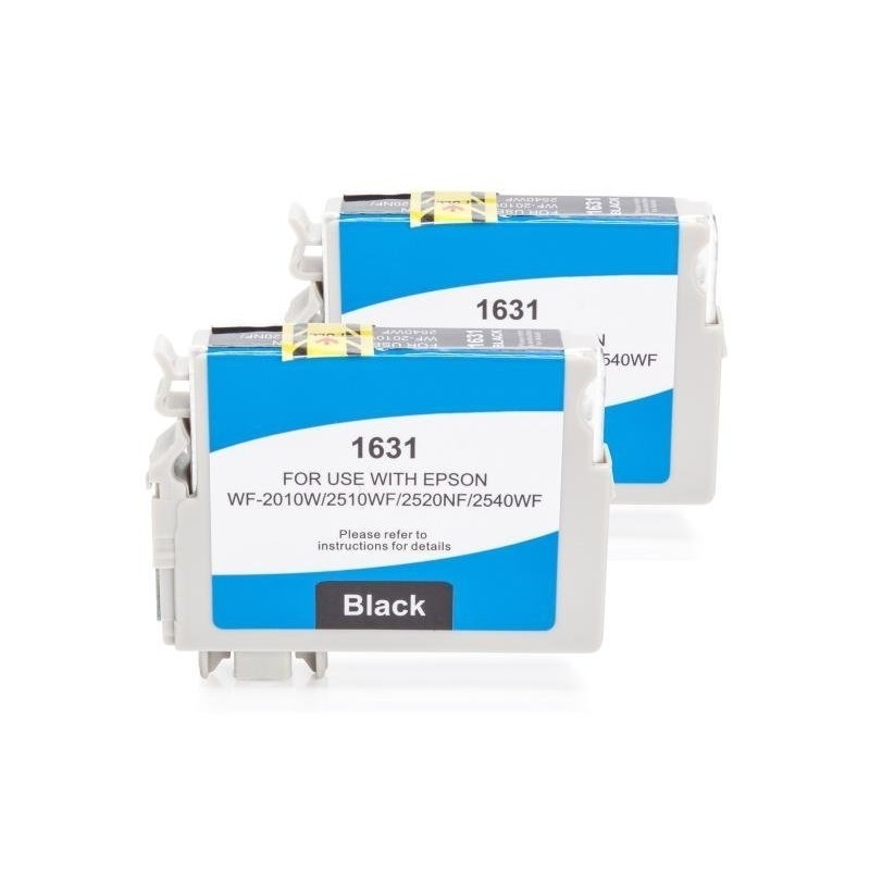 Compatible Epson C13T16314010 / C13T16314012 / T1631 Ink Double Pack Black
