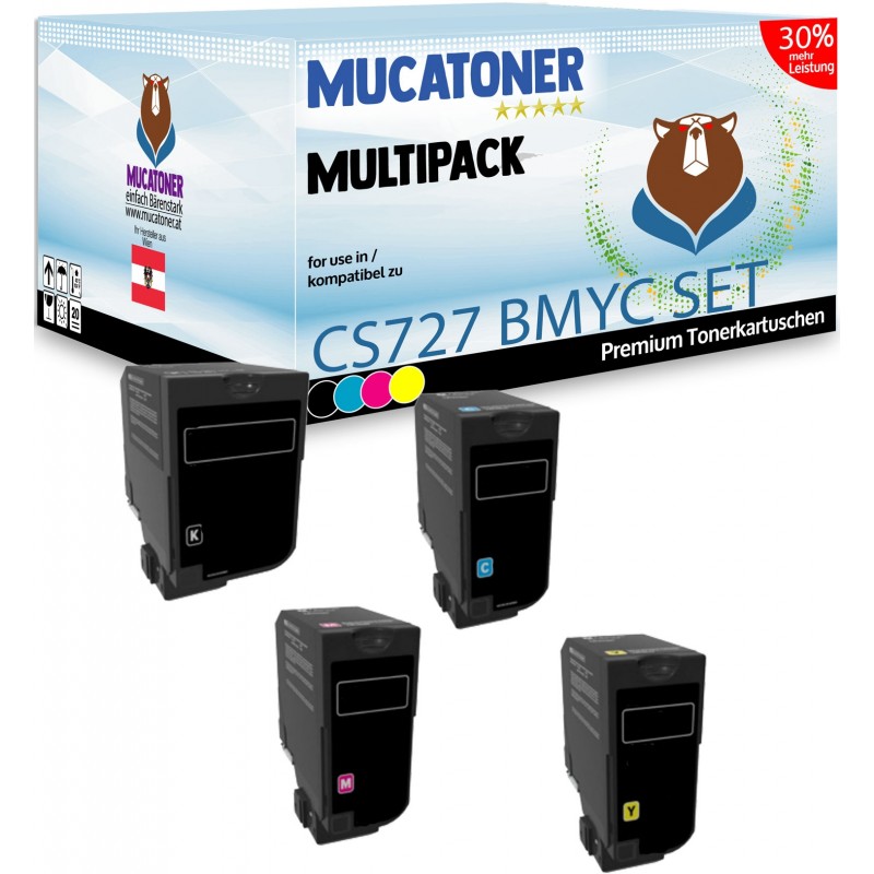 Multipack BMYC SET ZU Lexmark 75B20B0 75B20Y0 75B20M0 75B20C0