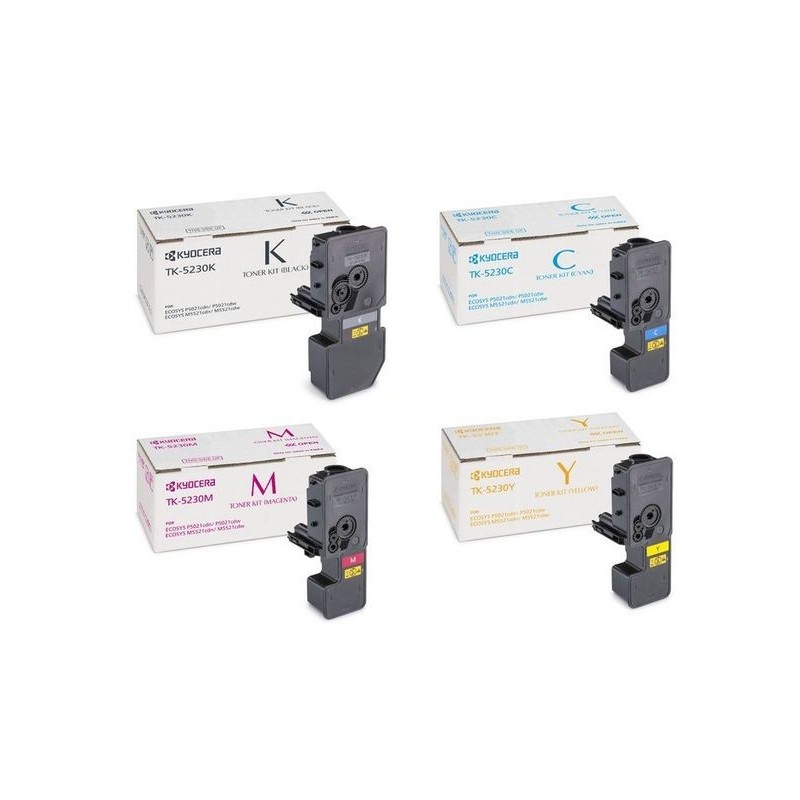 Kyocera Original TK-5230 Toner Bundle/Multipack (CMYK)
