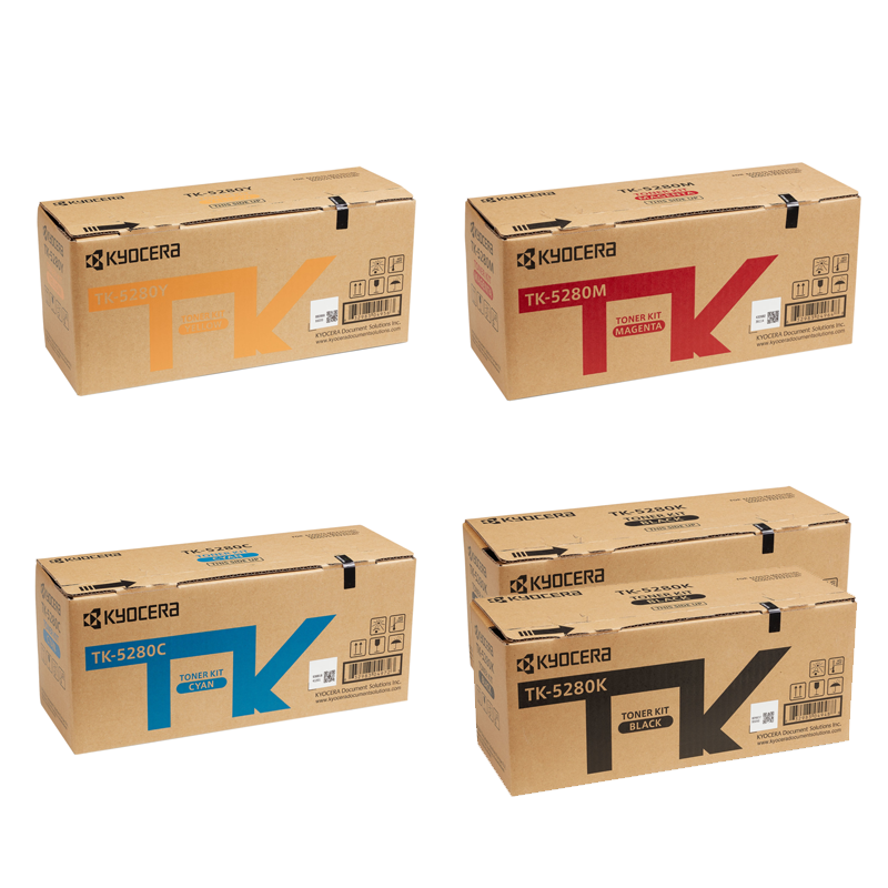Kyocera Original TK-5280 Toner Value Pack (2X BK, 1X C,M,Y)
