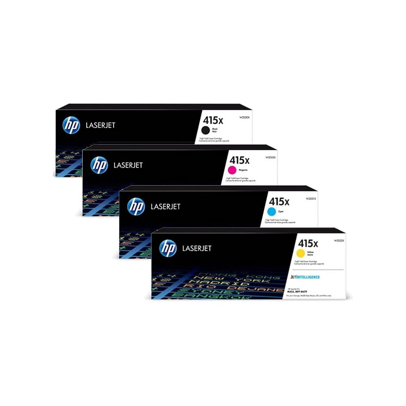 HP Original 415X Toner - 4er Multipack (W2031X, W2033X, W2032X, W2030X)