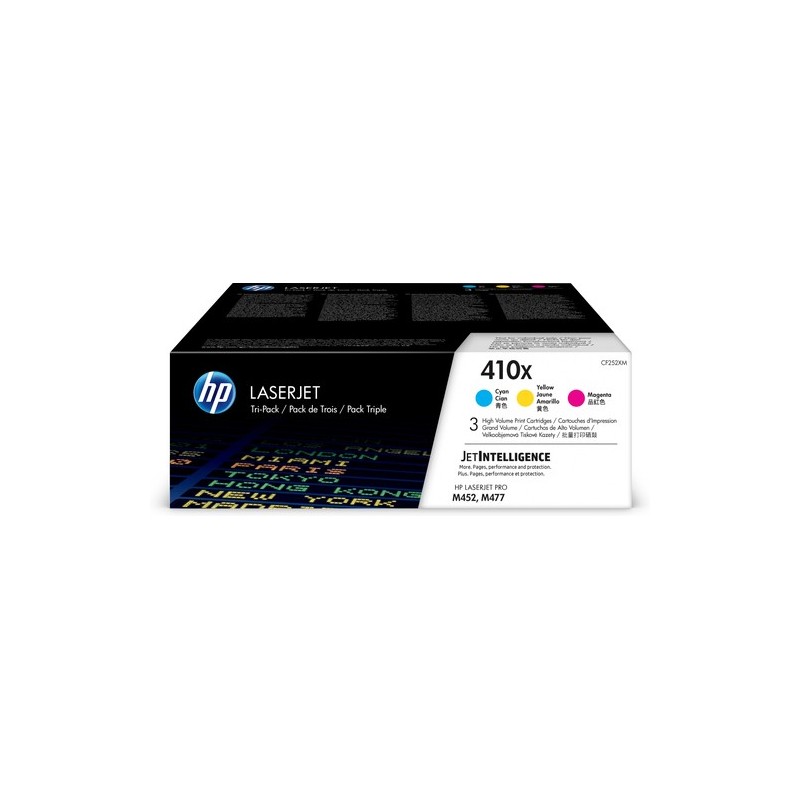 HP Original 410X (CF252XM) Toner - 3-Pack Cyan, Magenta, Yellow)