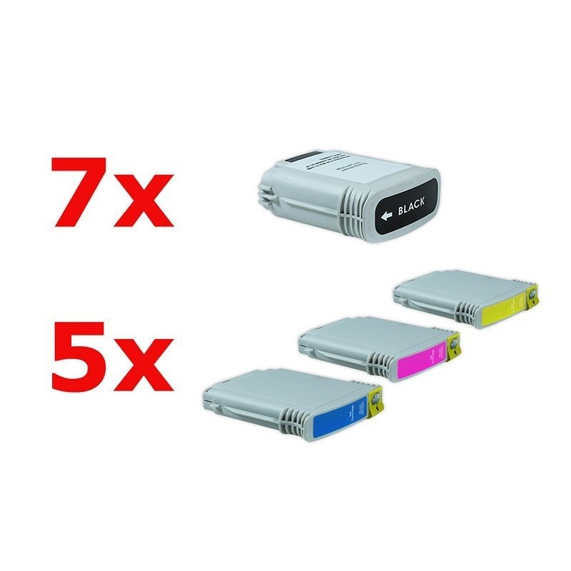 Compatible HP No 88 XL Ink Spar-Set (7xBK, 5xC,M,Y) 22 pieces