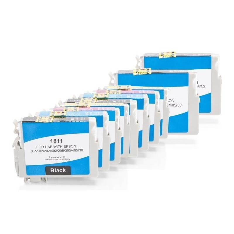 Alternativ zu Epson T1811-T1814/18 XL Tinten Sparset (BK,C,M,Y) 10 Stück
