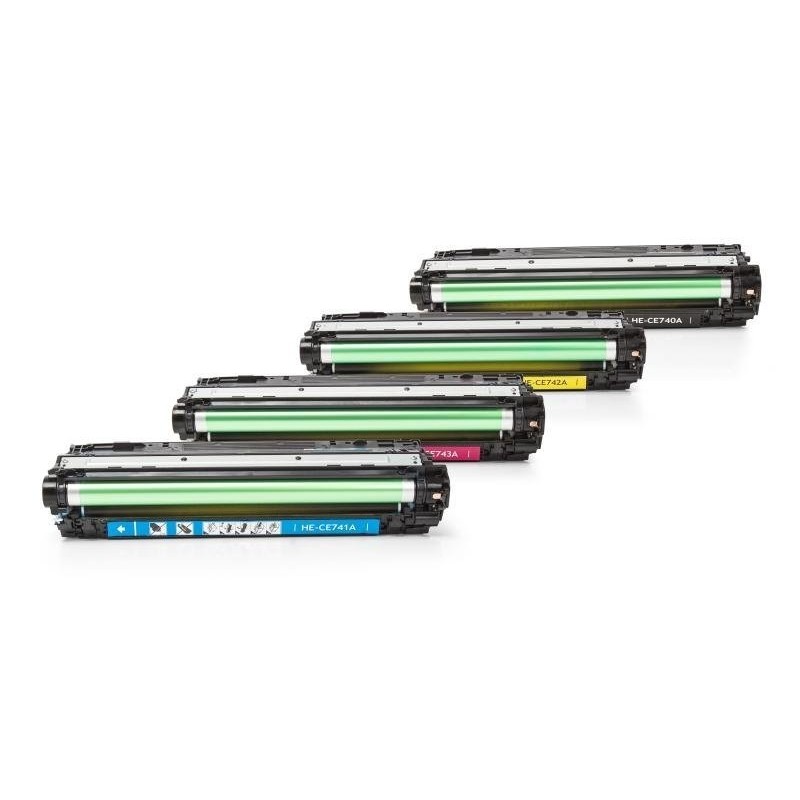 Compatible HP CE740A - CE743A Toner Spar-Set (BK,C,M,Y) 4 pieces