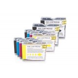 Compatible Brother LC-1000 ink saving set (4xBK,je 2xC,M,Y) 10 pieces