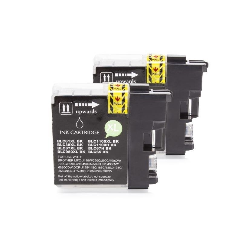Compatible Brother LC-1100 BK ink double pack