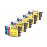 Compatible Brother LC-1100 ink saving set (each 5 x BK,C,M,Y) 20 pieces