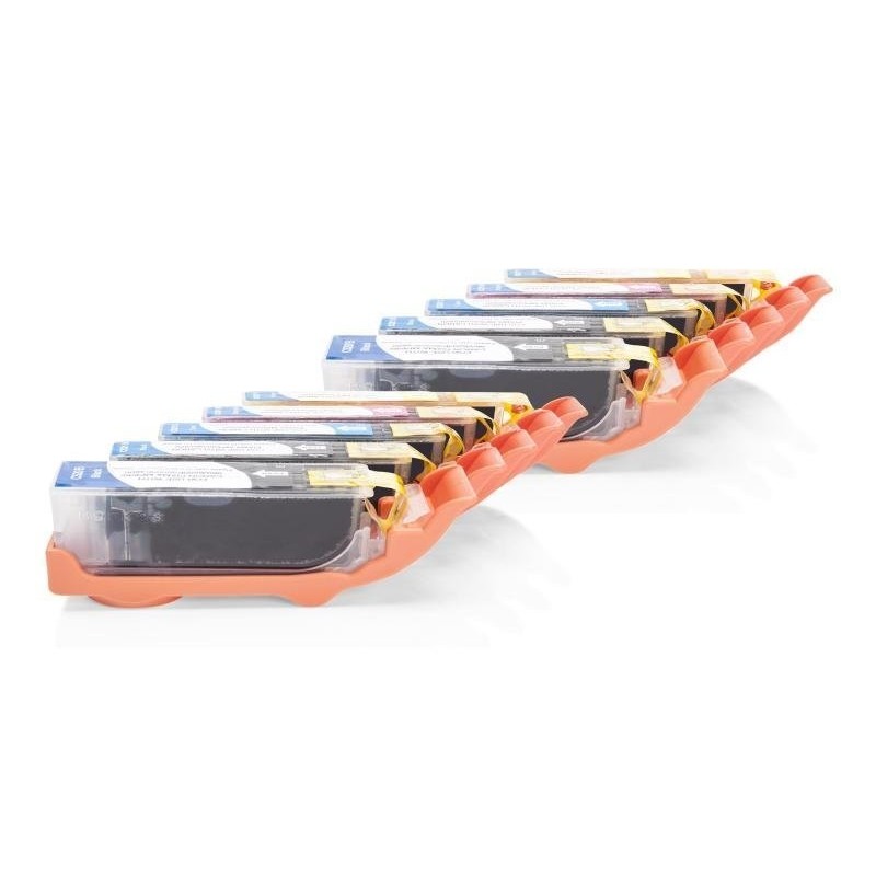 Old Canon CLI-521 ink saving set (je2xFBK,BK,C,M,Y) 10 pieces with chip