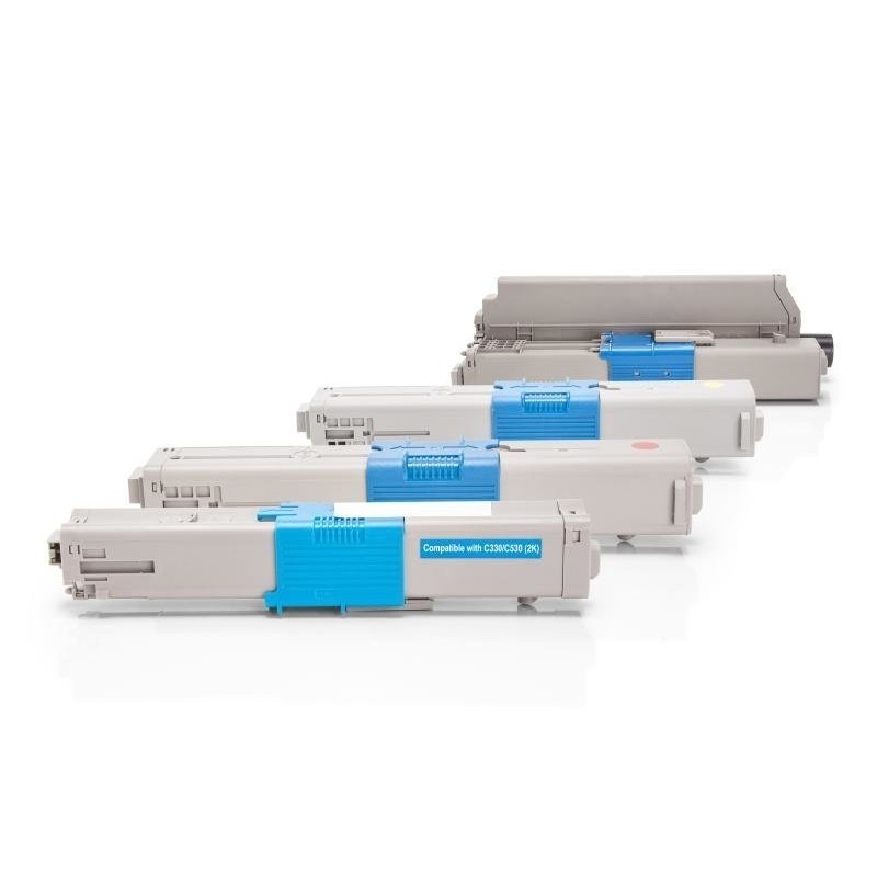 Alternativ zu OKI 44469803 - 44469704 / C310 Toner Sparset (Schwarz, Cyan, Magenta, Gelb)